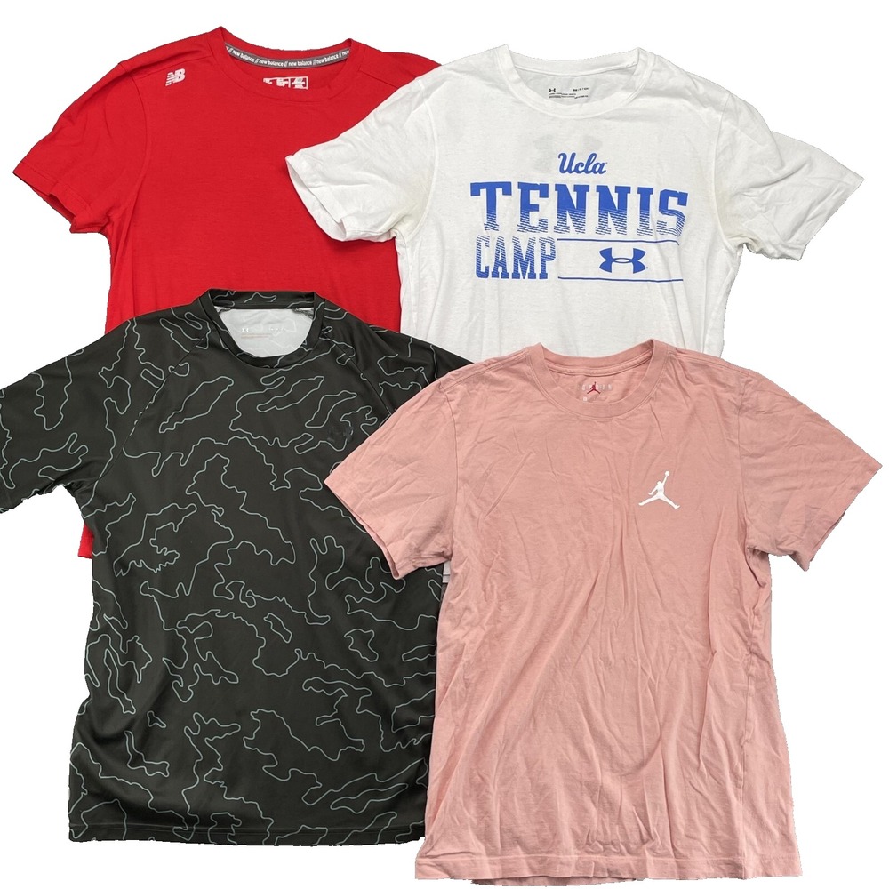 Sportswear T-Shirt LOT of 4 Men's Small Jordan Under Armour New Balance Running